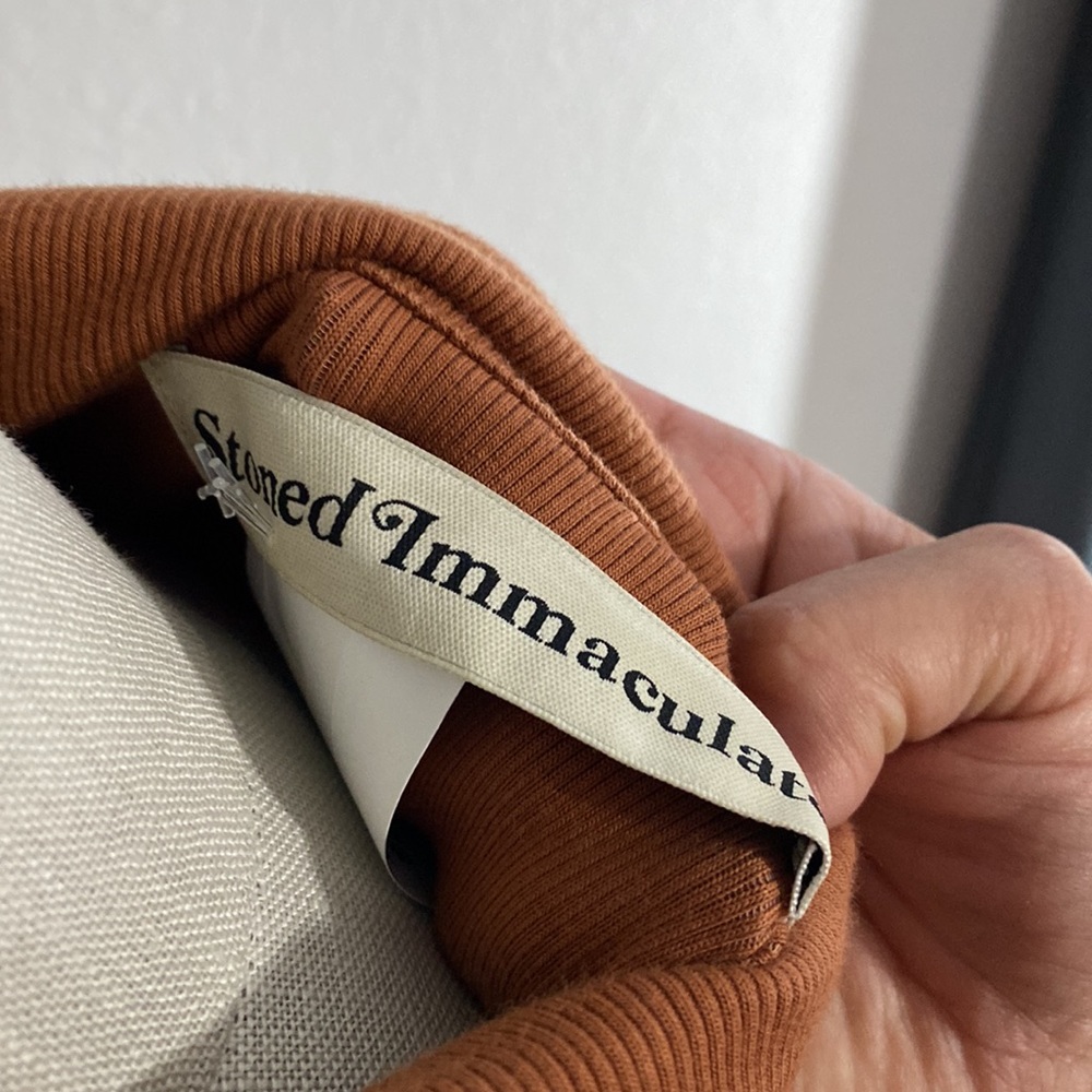 Stoned Immaculate Rust Brown Front Button Dress - image 4